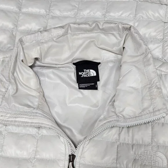 The North Face White Thermoball Eco Lightweight Insulated Full Zip Vest Small - Picture 7 of 16